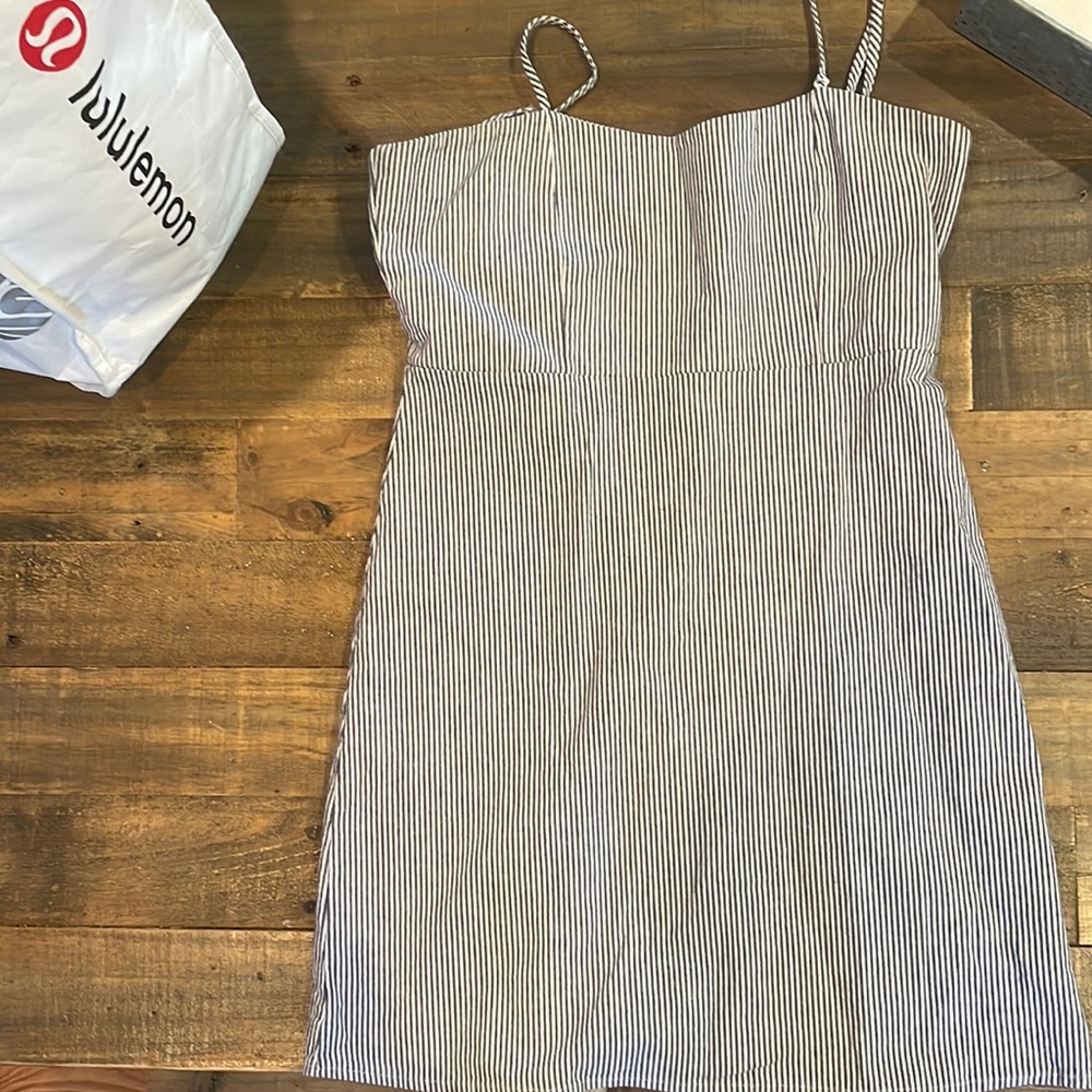 Brandy Melville Blue and White Striped Dress!